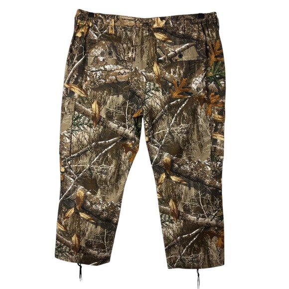 Realtree EDGE Camo Cargo Pants Mens XXL 44 46 Elastic Waist 32" Inseam Hunting - Picture 3 of 8